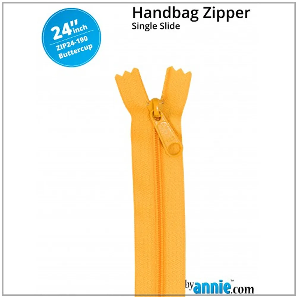 24" wide Handbag Zipper - Buttercup