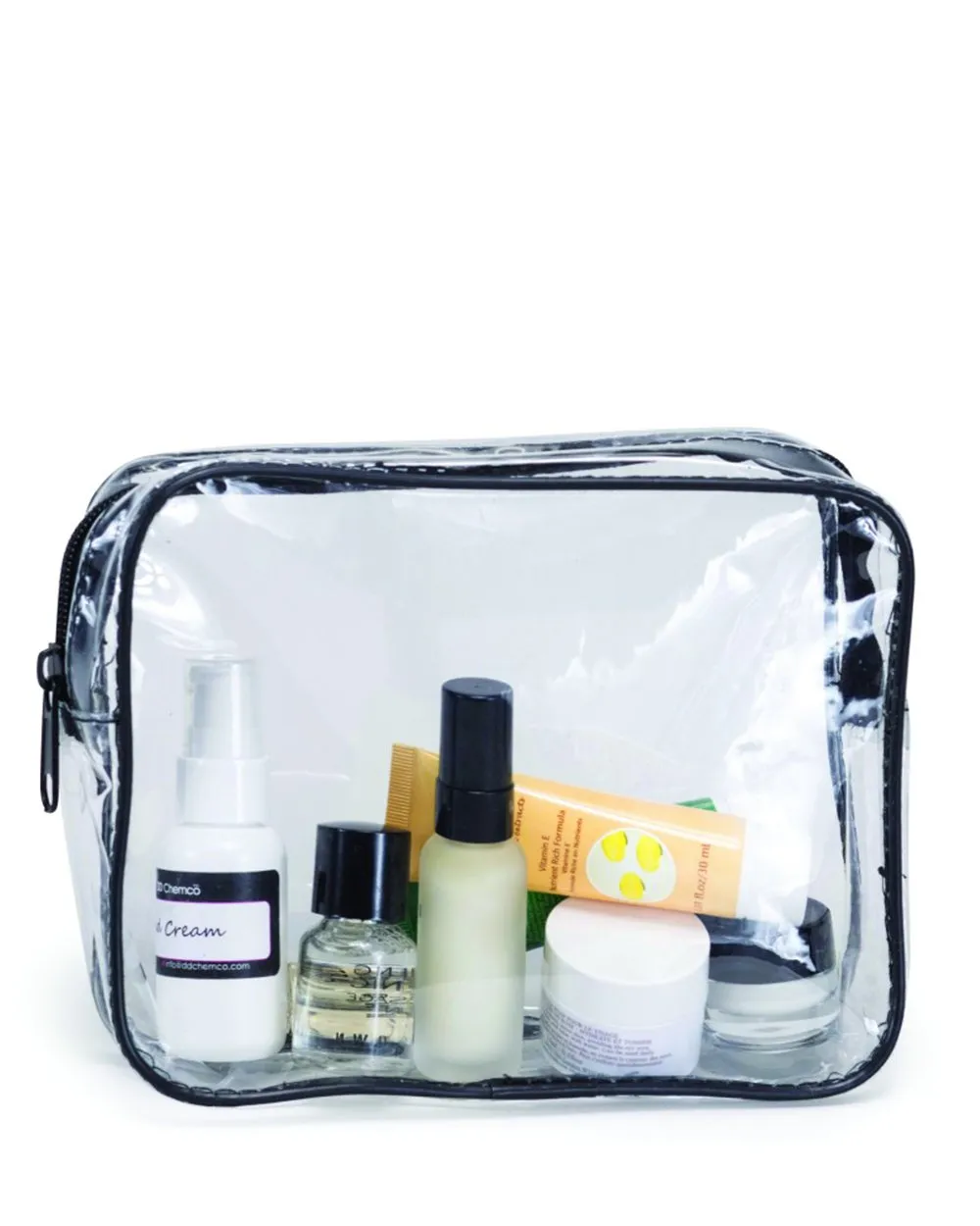 5 ct Clear Vinyl Travel Size Makeup Bag - Pack of 5