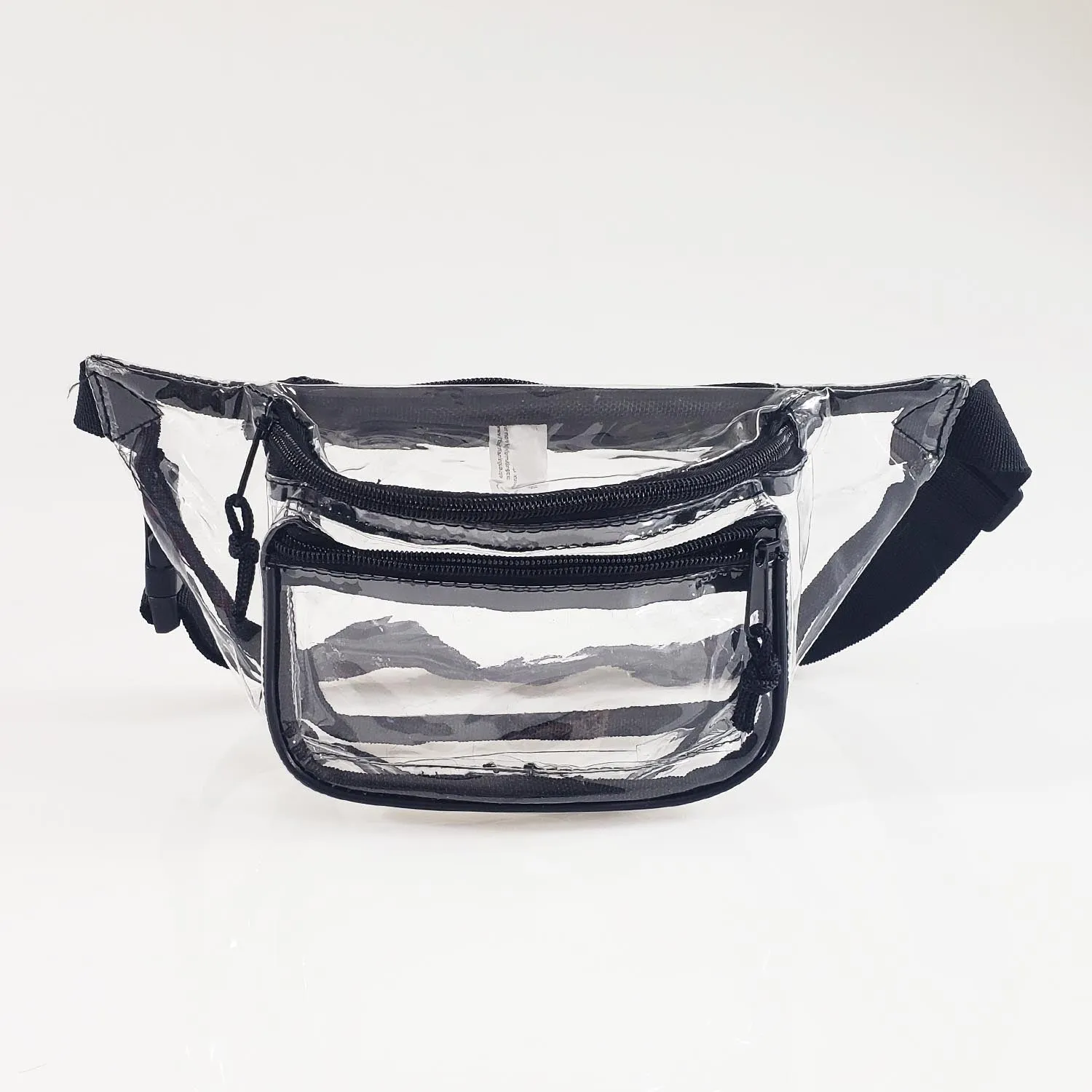 6 ct Three Zipper Clear Fanny Pack - By Bundle