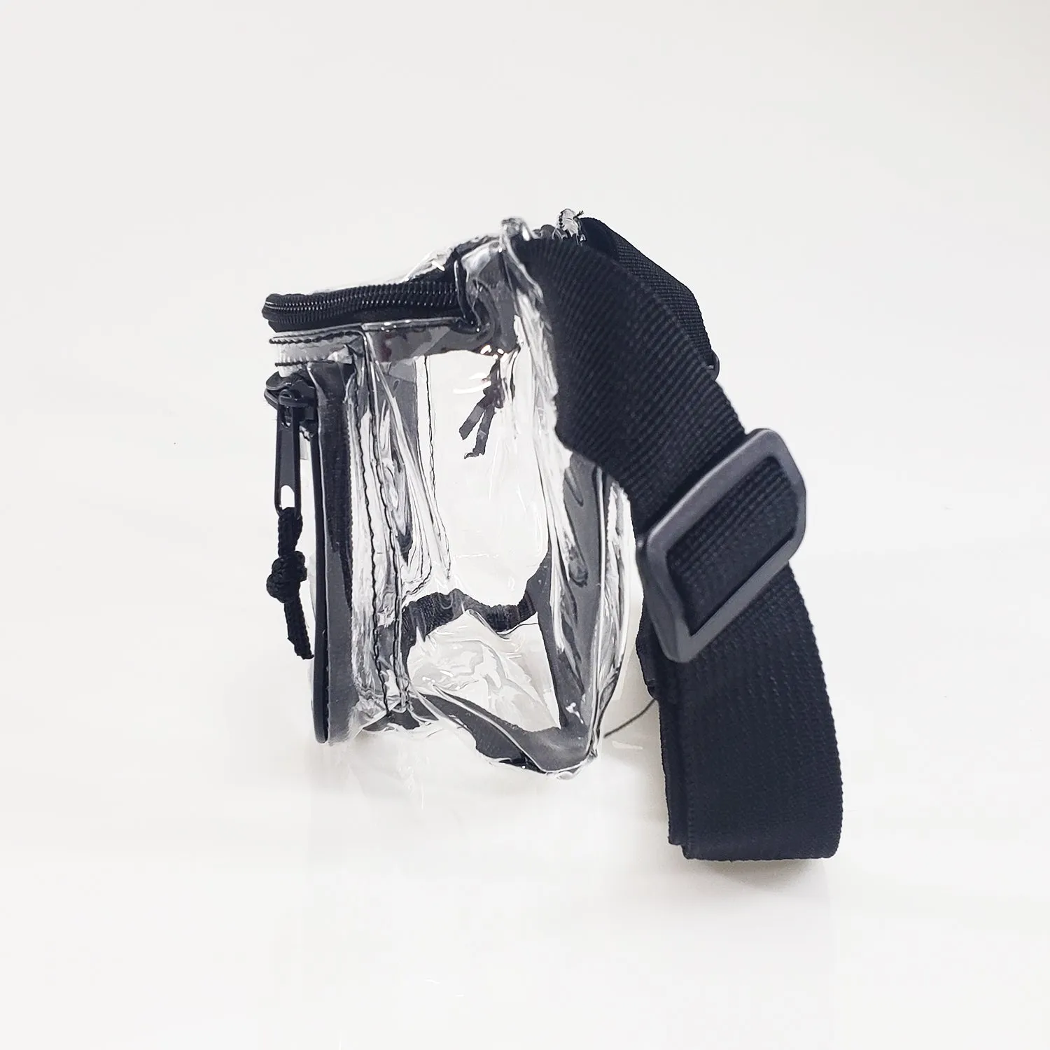 6 ct Three Zipper Clear Fanny Pack - By Bundle