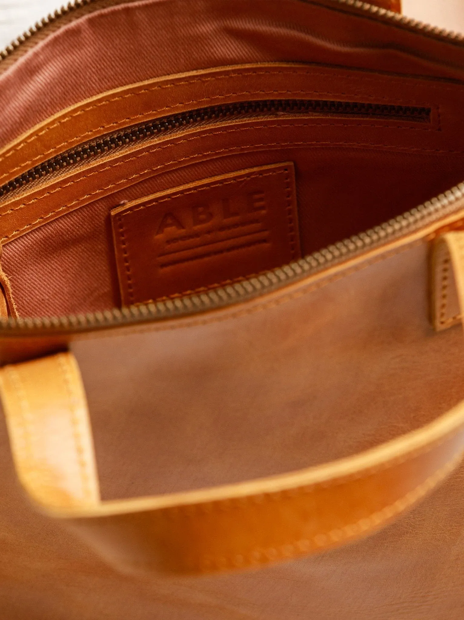 Abera Convertible Backpack in Cognac