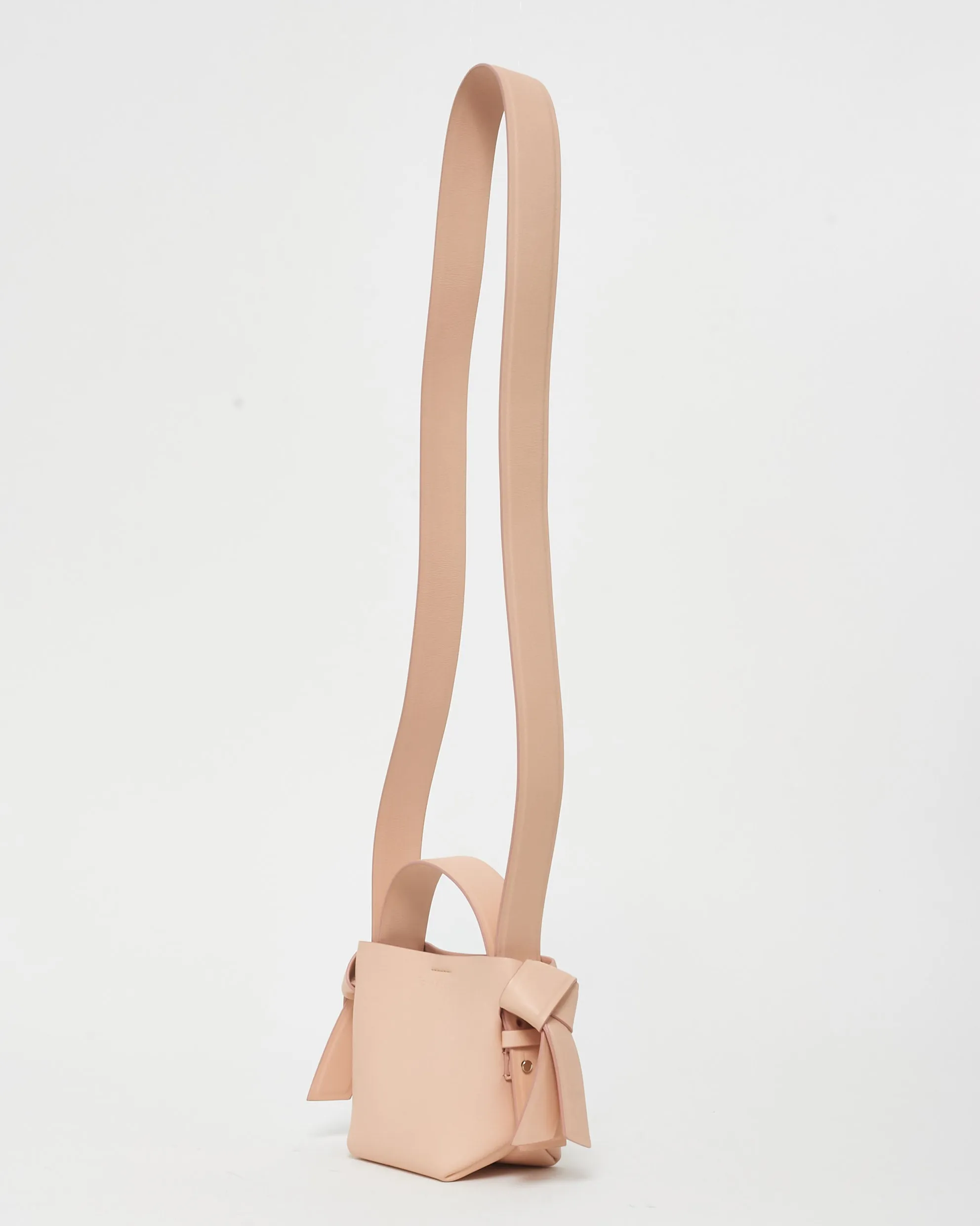 Acne Studios Light Pink Leather Mini Musubi Shoulder Bag