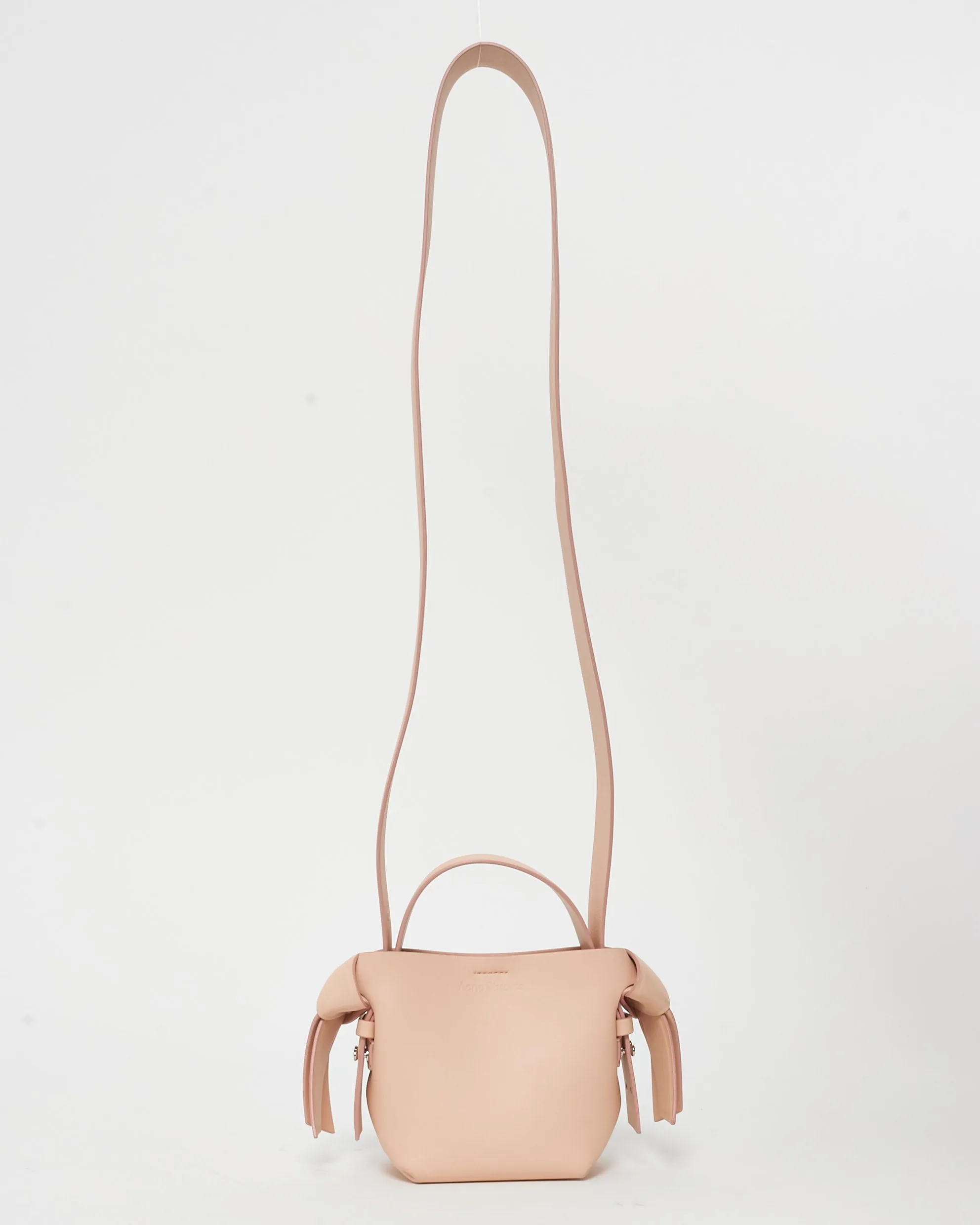 Acne Studios Light Pink Leather Mini Musubi Shoulder Bag