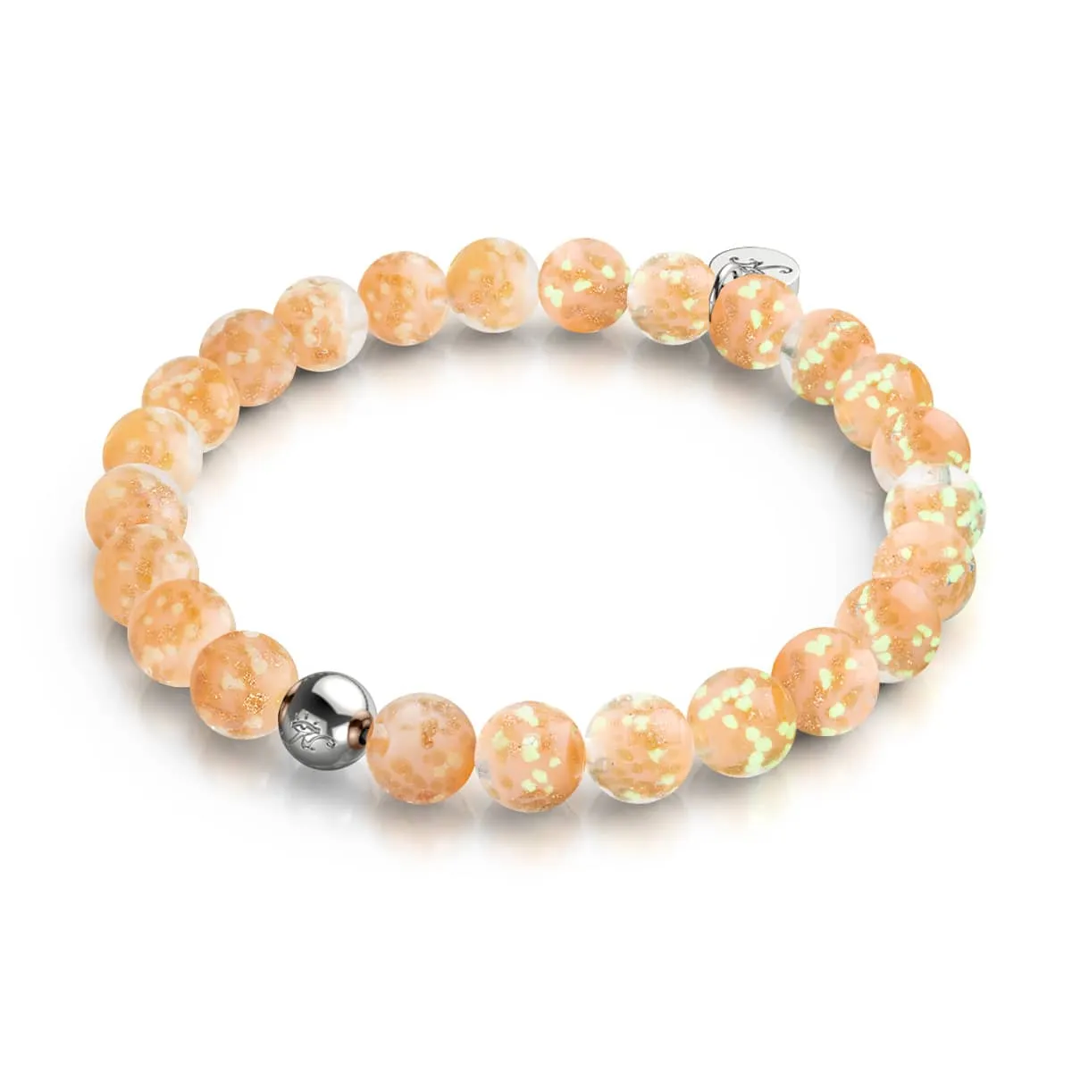 Apricot | .925 Sterling Silver | Firefly Glass Bracelet