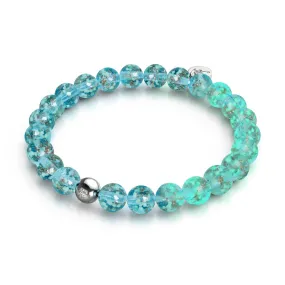 Arctic Blue | .925 Sterling Silver | Firefly Glass Bracelet