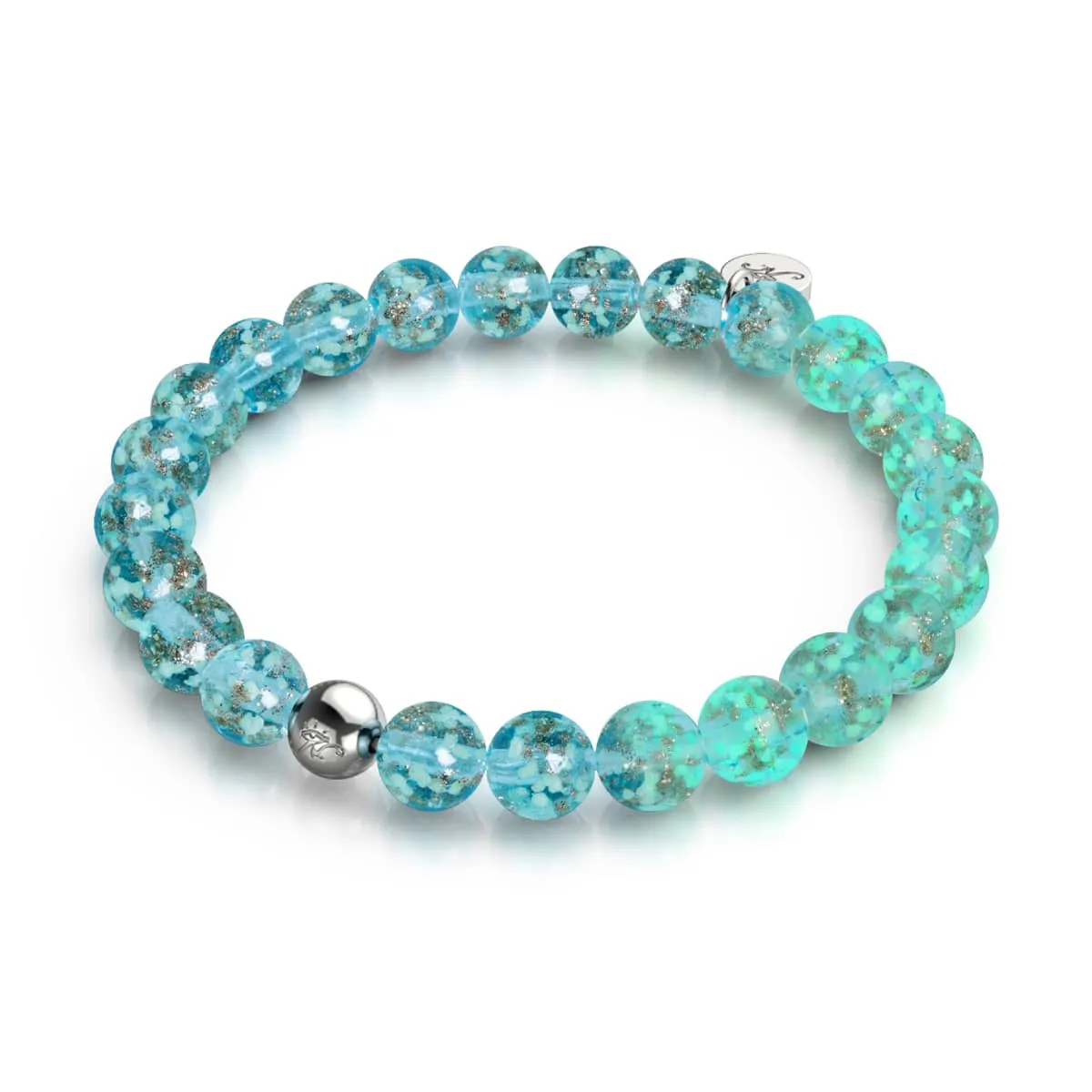 Arctic Blue | .925 Sterling Silver | Firefly Glass Bracelet