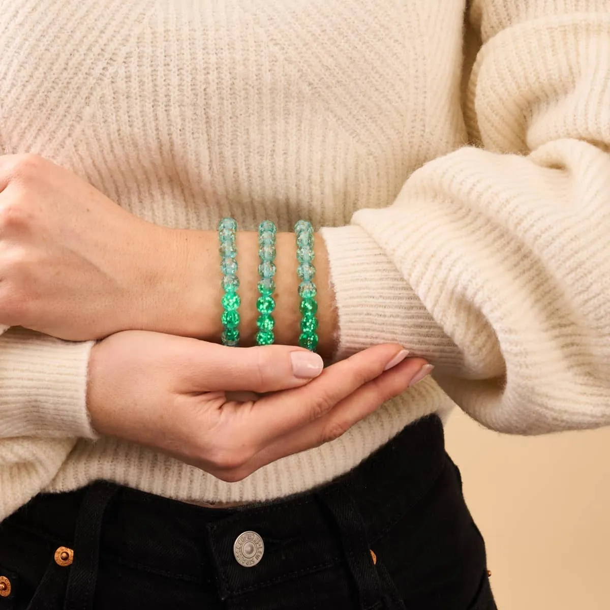 Arctic Blue | .925 Sterling Silver | Firefly Glass Bracelet