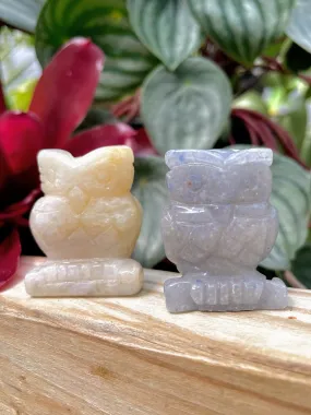 Aventurine Owl Crystal Carving