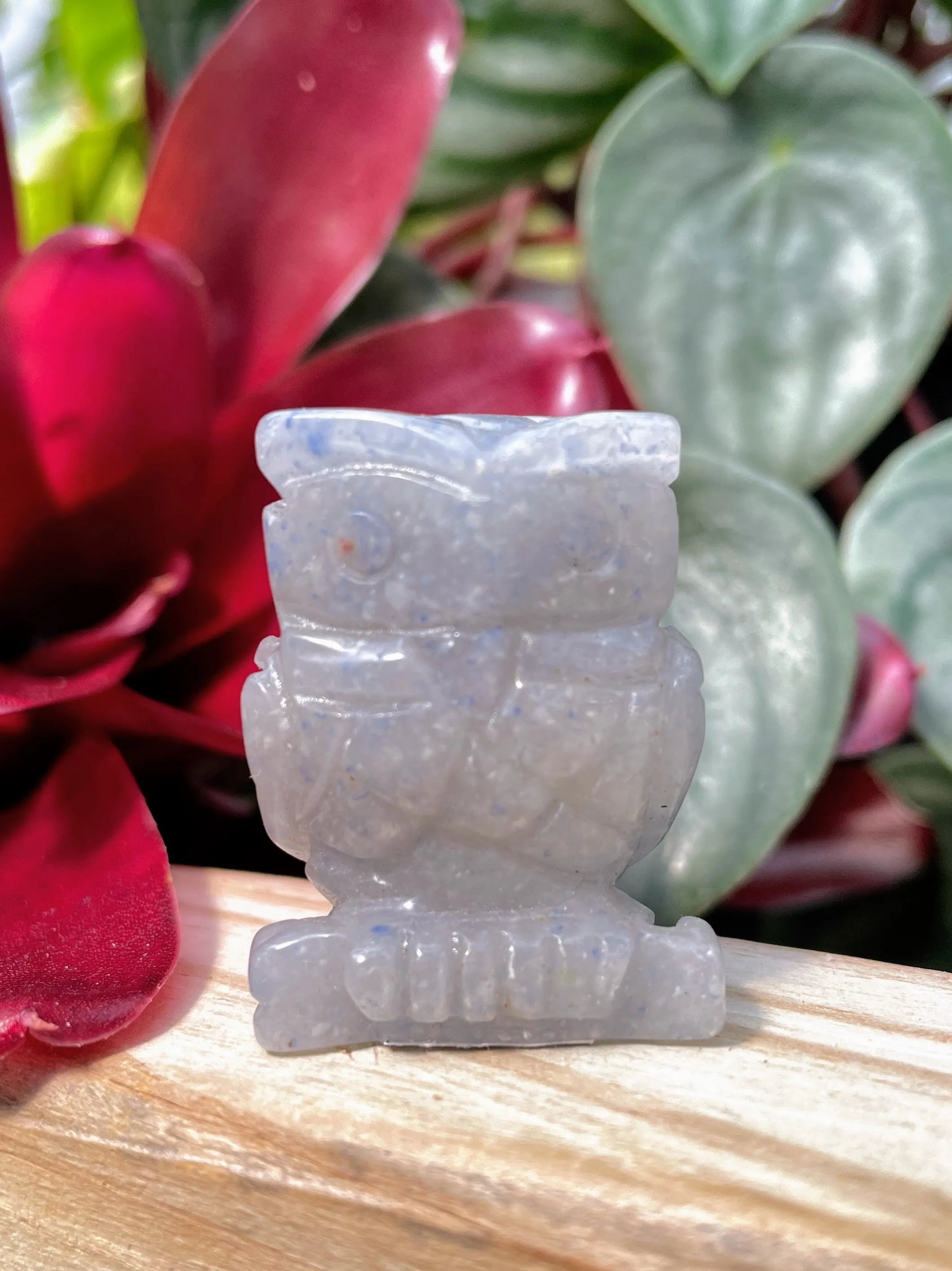 Aventurine Owl Crystal Carving