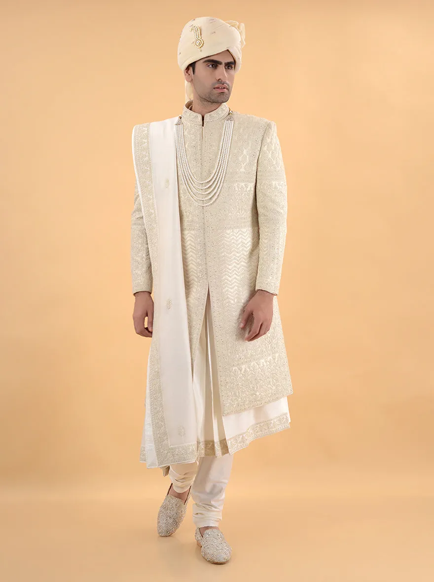 Beige  Sherwani | TULA