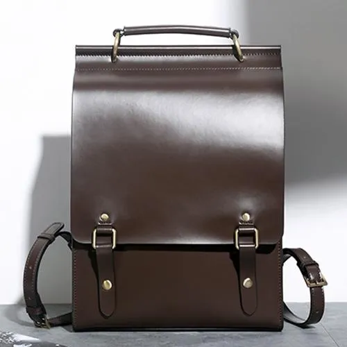 Best Coffee Leather Womens Satchel Backpacks Laptop Leather Black School Backpacks for Women