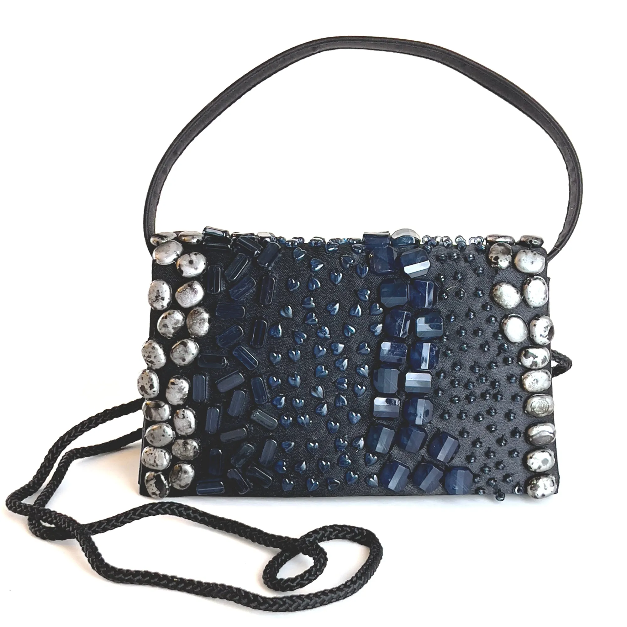 Bijoux Terner Black Bead Embellished Handbag