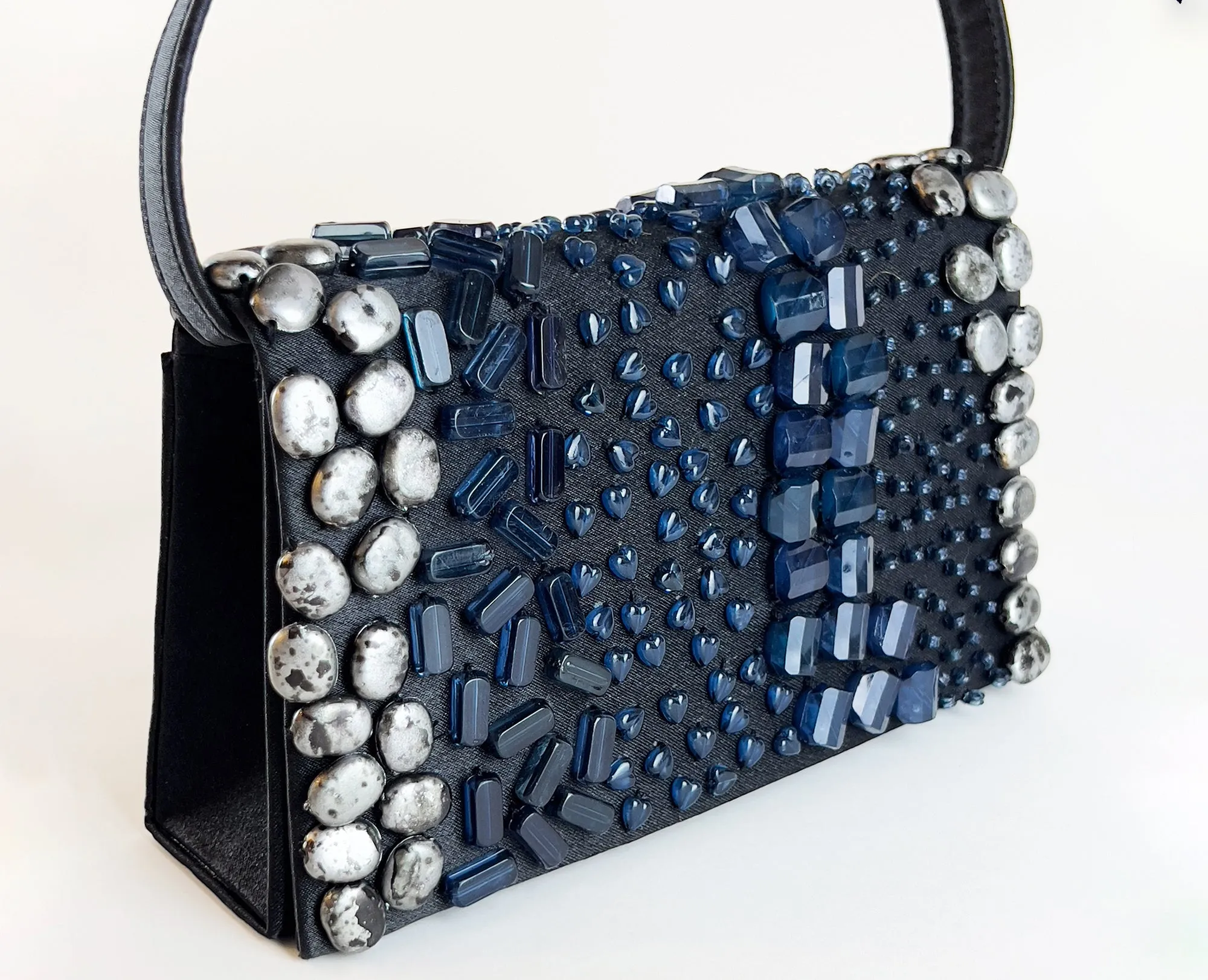 Bijoux Terner Black Bead Embellished Handbag