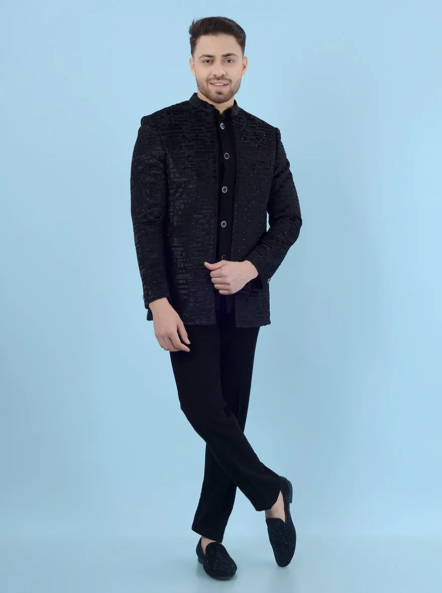 Black  Jodhpuri Suit | JadeBlue