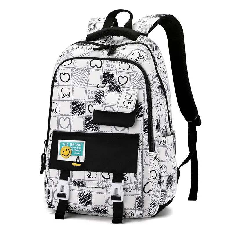 Black New High School Student School Backpack 1370