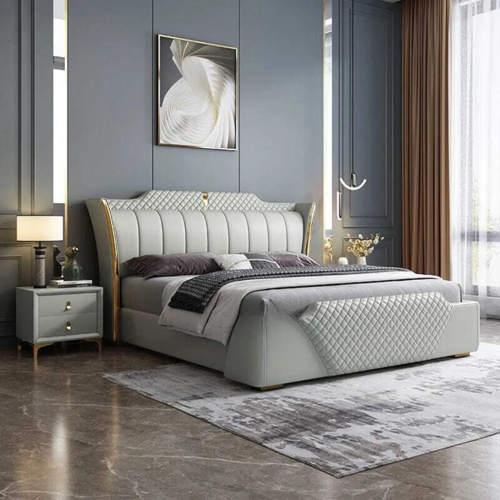 Bosco Luxury Upholstered Bed In Leatherette