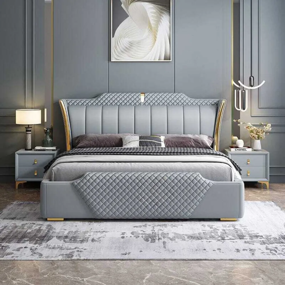 Bosco Luxury Upholstered Bed In Leatherette