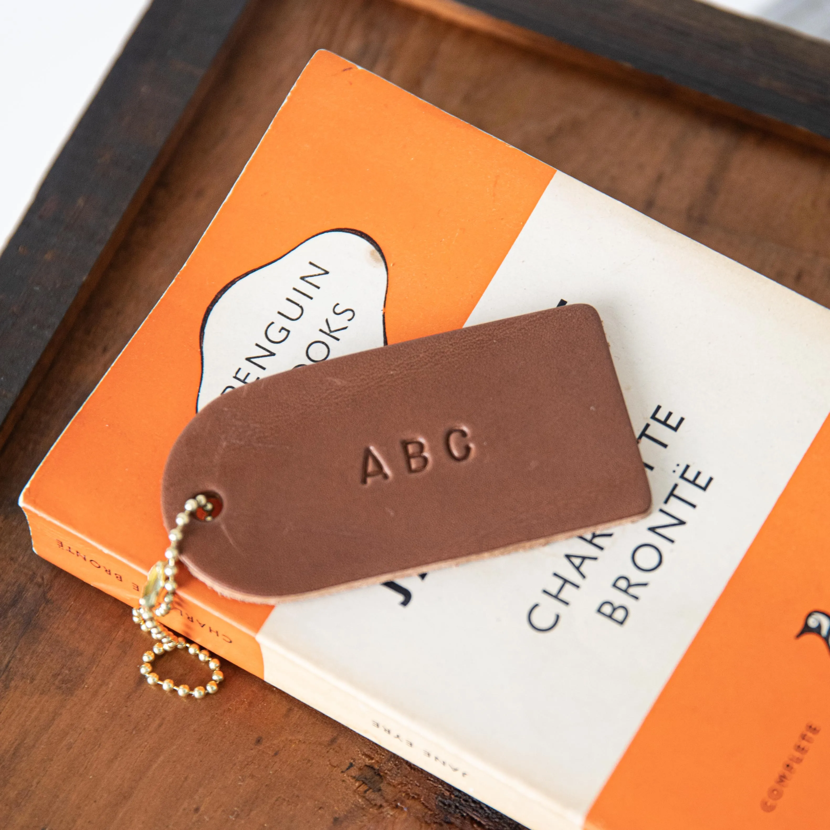 Brown Mini Leather Tag