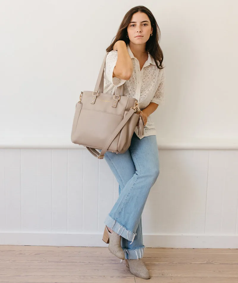 Carina Tote Bag - Taupe - [OUTLET FINAL SALE]