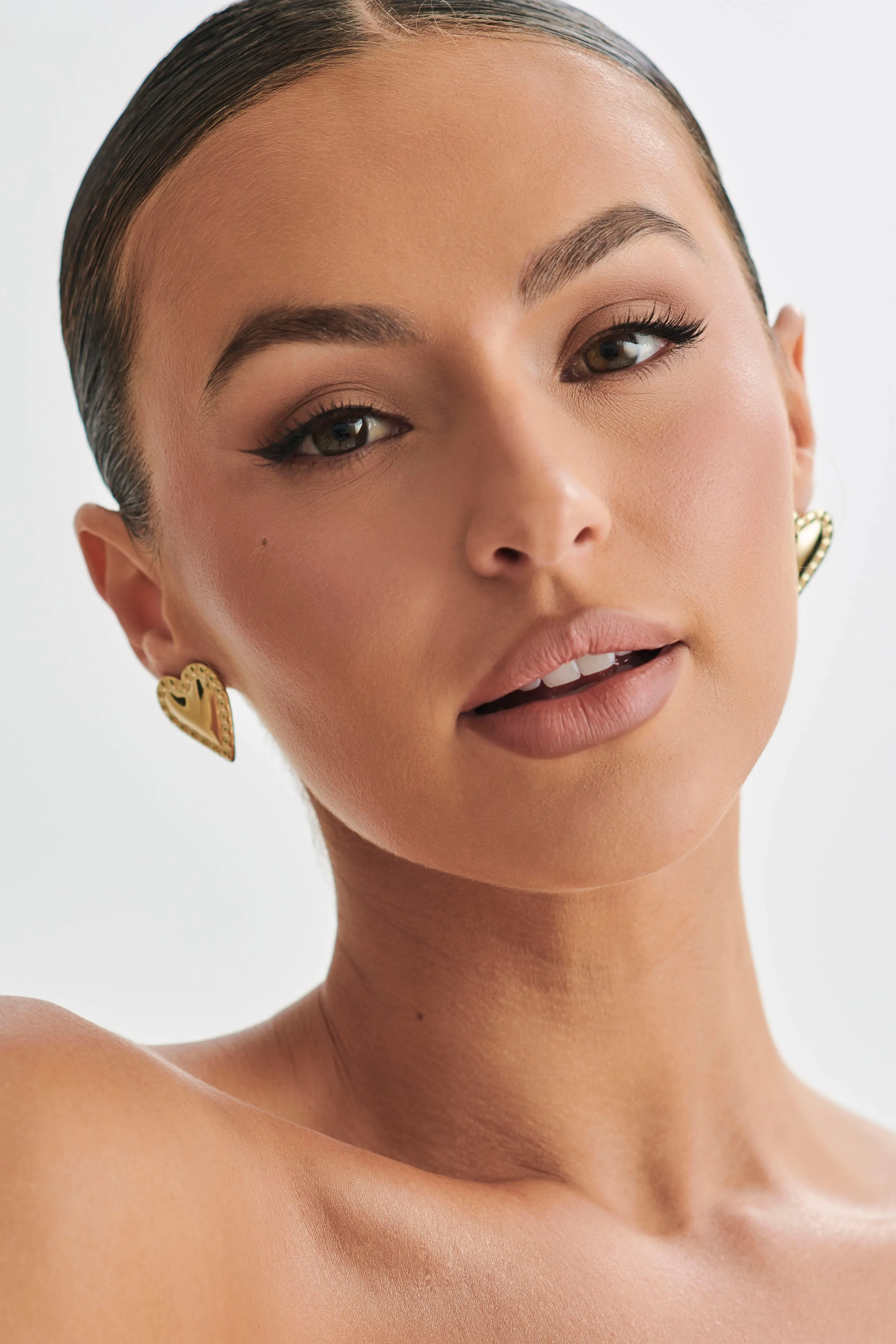 Cera Heart Earrings - Gold