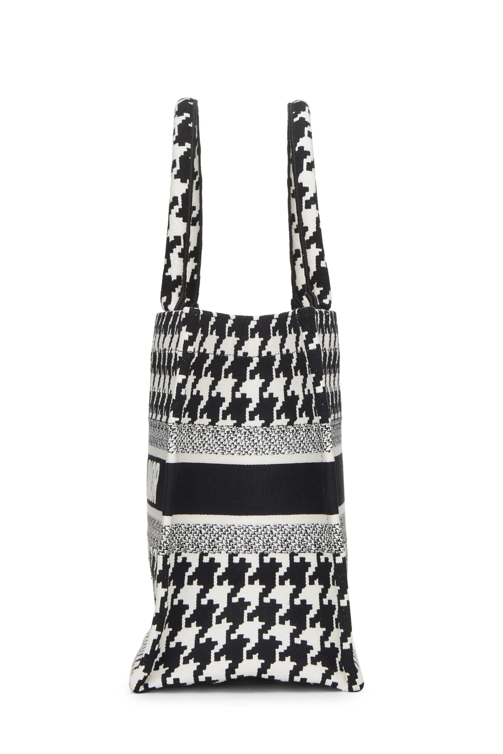 Dior,  Black & White Houndstooth Book Tote Medium, Multi