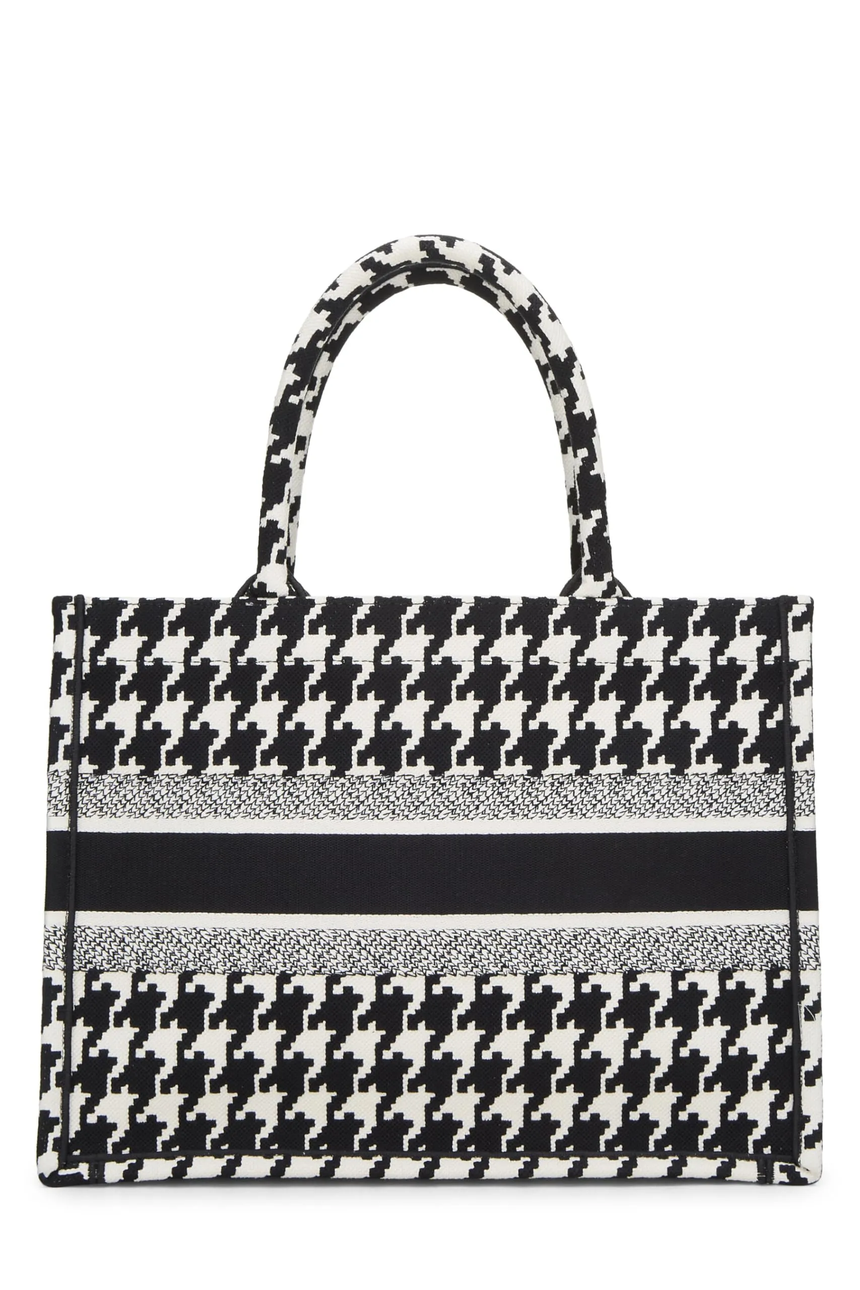 Dior,  Black & White Houndstooth Book Tote Medium, Multi