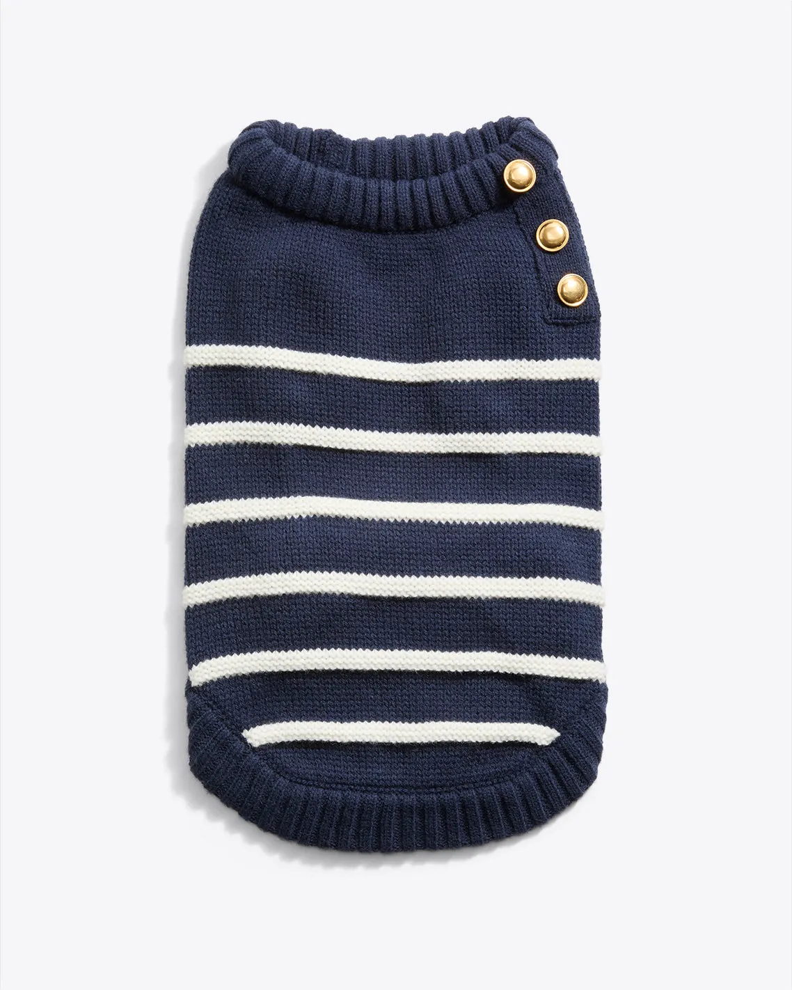 Dog Sweater in Navy Mariner Stripe