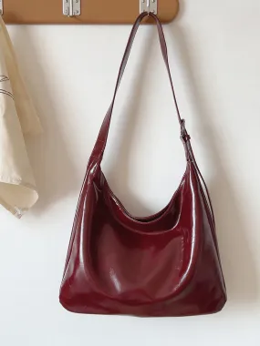 Elena Handbags Simple Leather Tote Bag