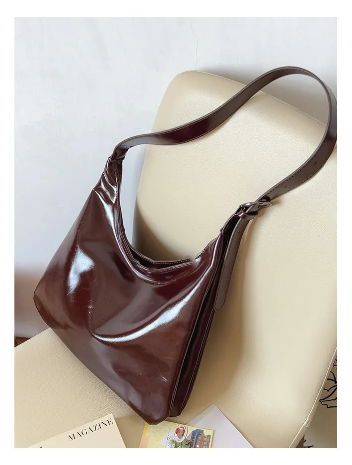 Elena Handbags Simple Leather Tote Bag