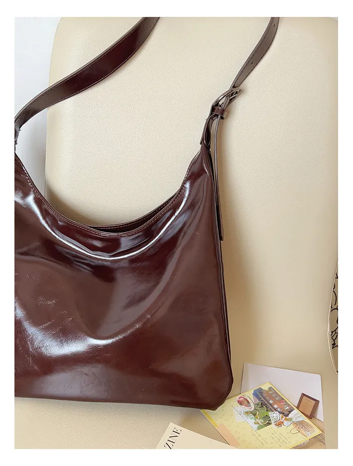 Elena Handbags Simple Leather Tote Bag