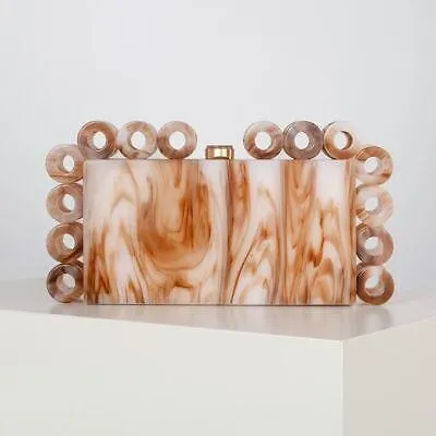 Escarlata Acrylic Box Clutch Bag