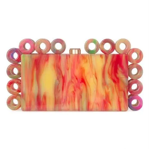 Escarlata Acrylic Box Clutch Bag