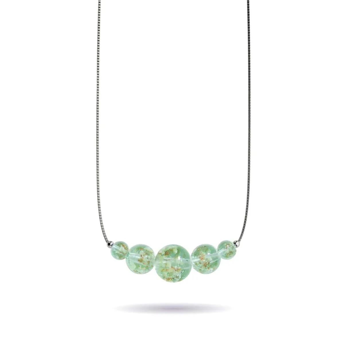 Evergreen | .925 Sterling Silver | Firefly Glass Infinity Clasp Necklace