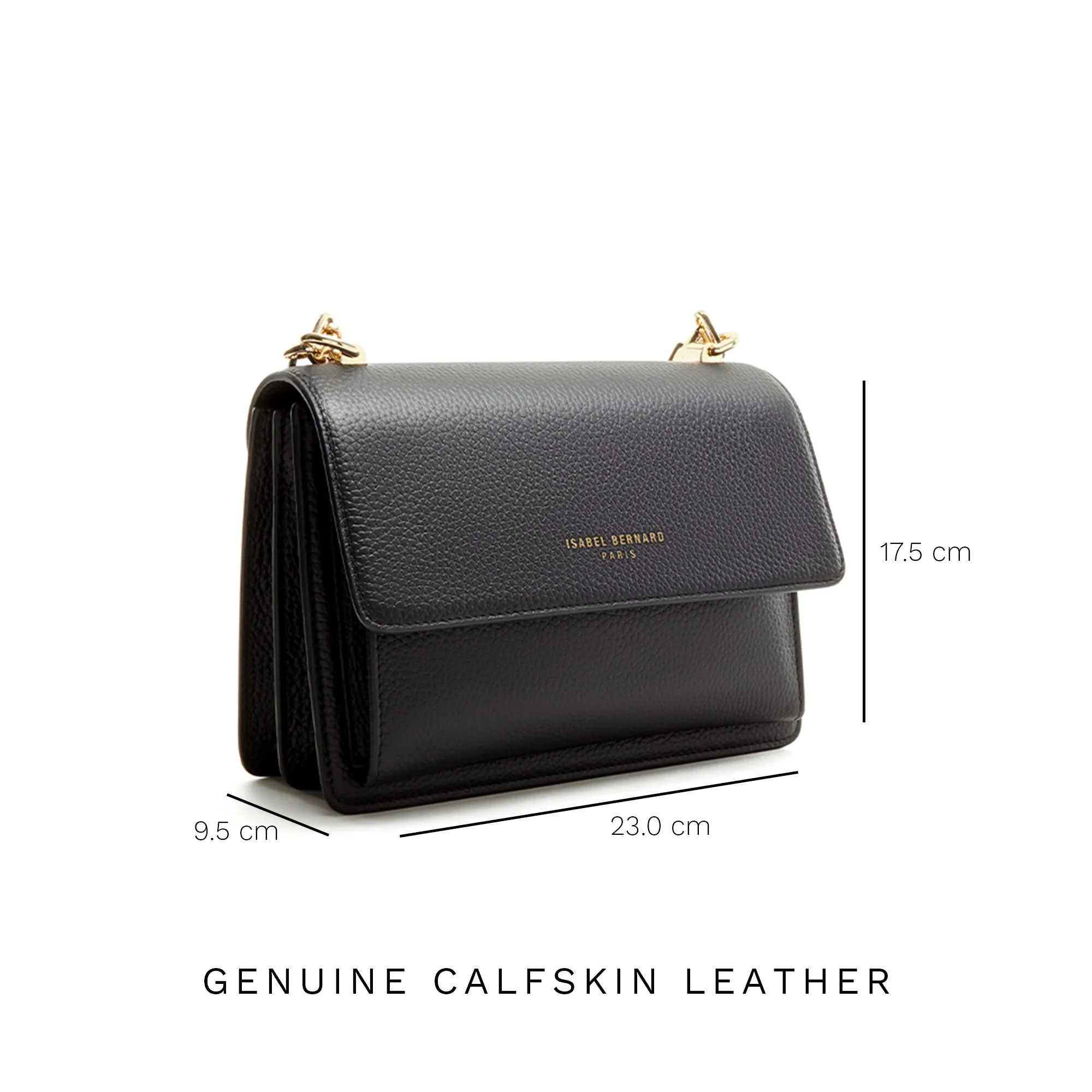 Femme Forte Valerie black calfskin leather shoulder bag