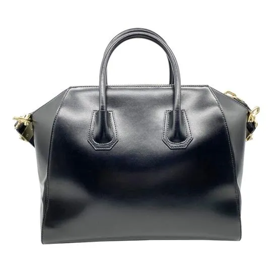 Givenchy Shiny Lord Calfskin Medium Antigona Black Leather Tote