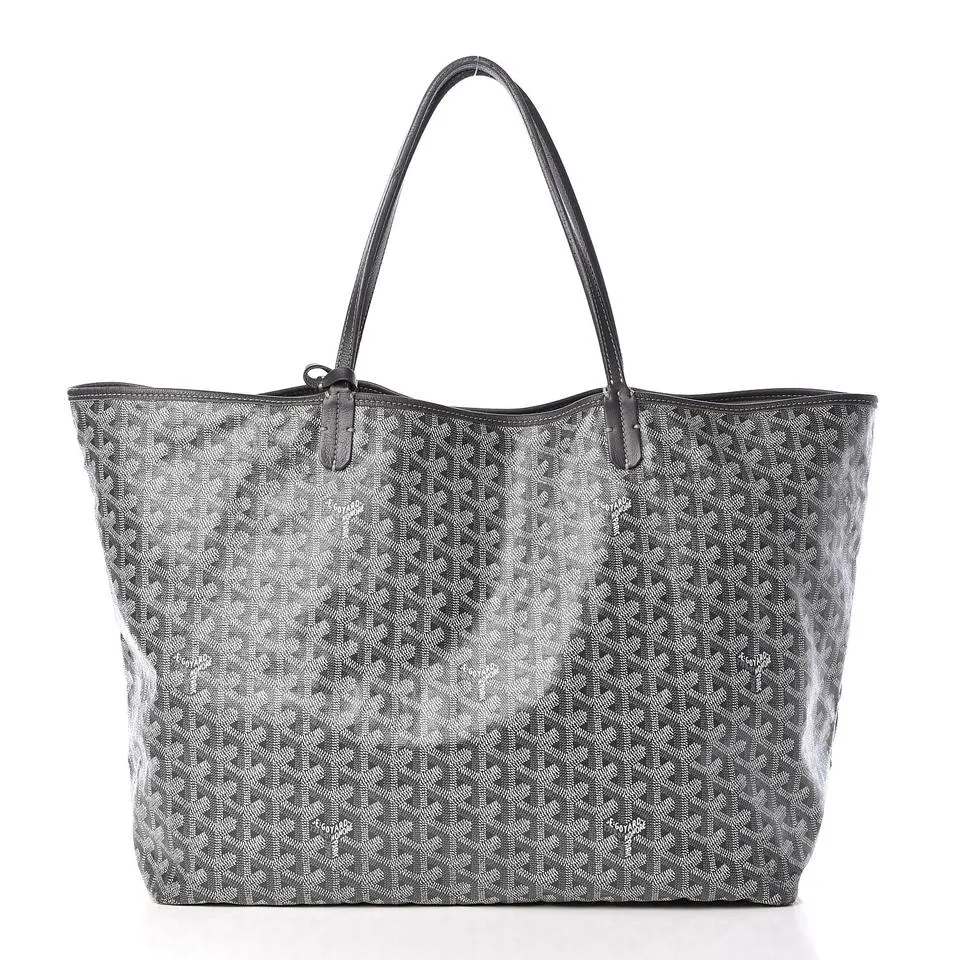 Goyard Goyardine Saint Louis Gm Grey Coated Canvas Tote