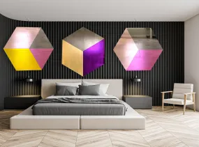 Hexagon Art Mirrored Acrylic Wall Sculpture