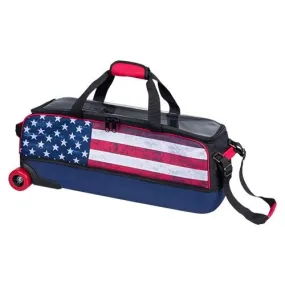 KR Strikeforce Fast Slim Triple Tote Dye Sub American Flag USA Bowling Bag