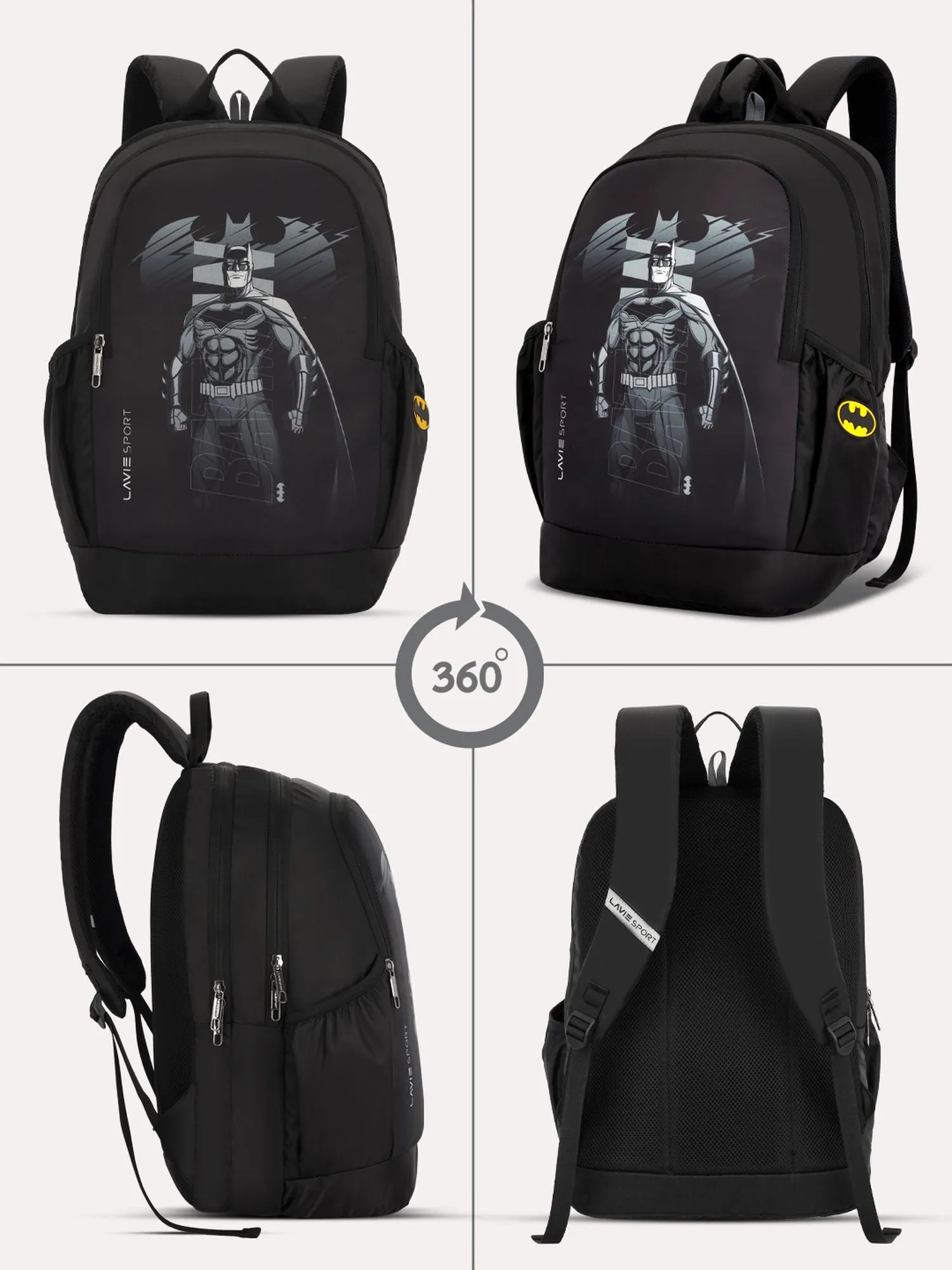 Lavie Sport Batman Vigilante 33L Casual Laptop Backpack For Men/Women & Boys/Girls Black