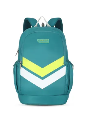 Lavie Sport Chevron 33L College Laptop Backpack with Rain cover For Boys & Girls|Men & Women Teal