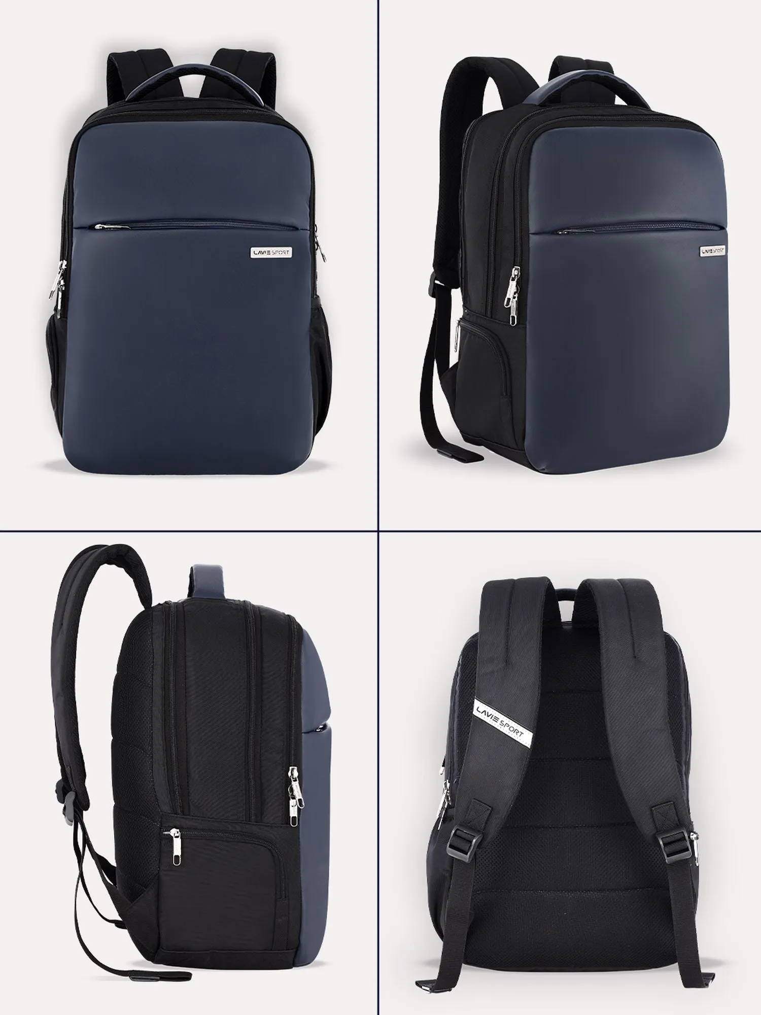 Lavie Sport Prodigy 22L Laptop Unisex Backpack For Men & Women|Casual Backpack for Girls & Boys Navy