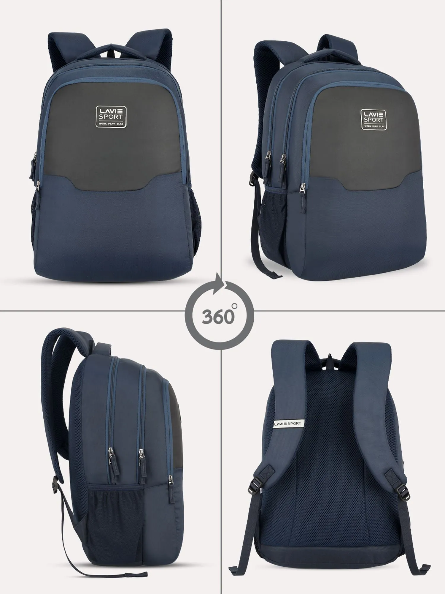 Lavie Sport Urban 31L Laptop Backpack For Men & Women | Boys & Girls Navy