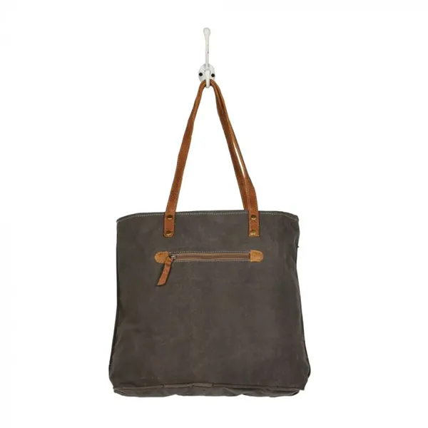 Leather Pocket Tote Bag