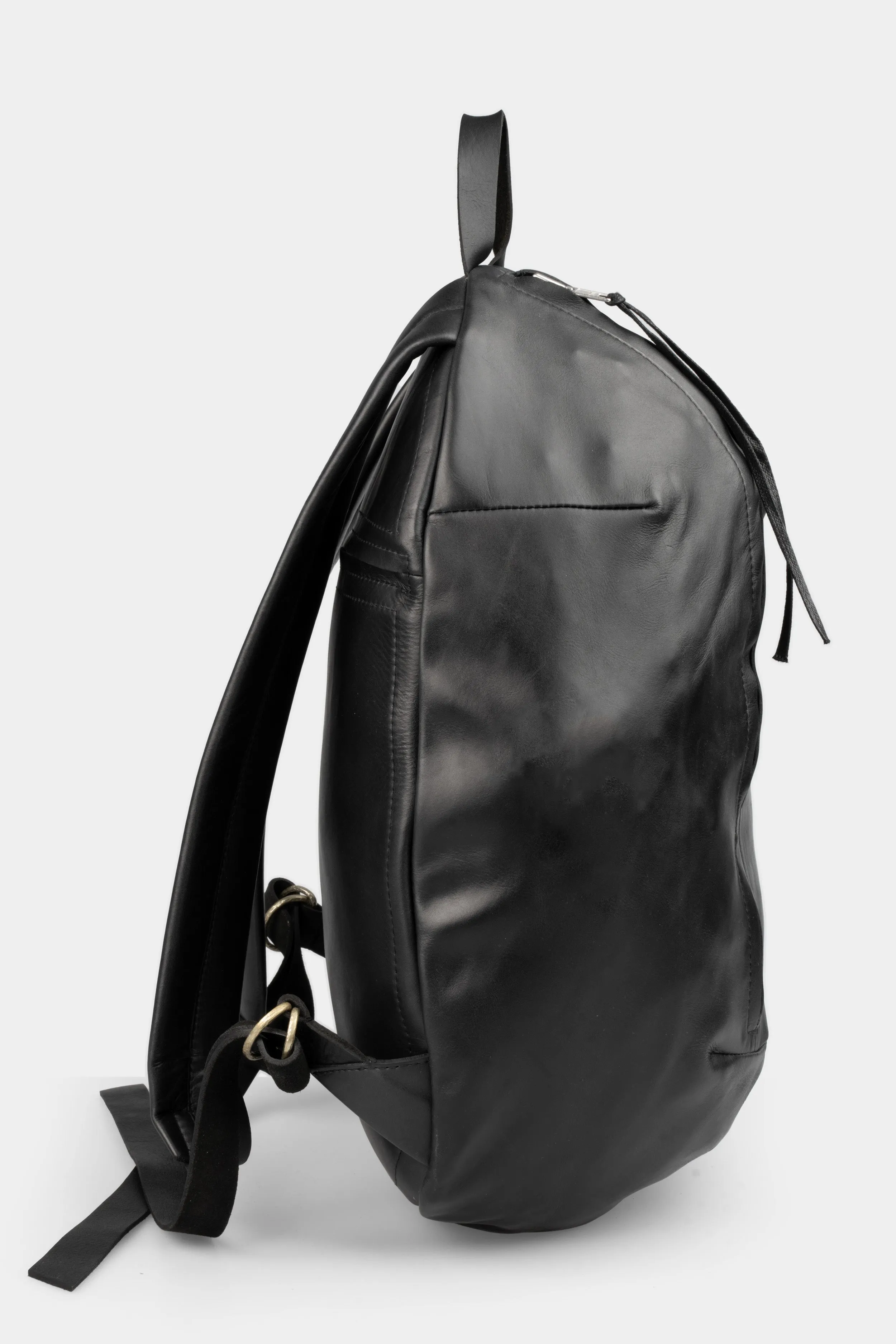 Leather zip up backpack | 1P