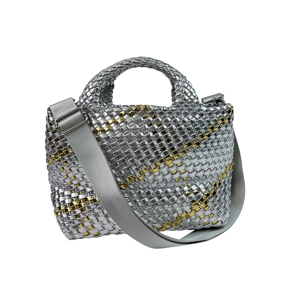 Lexi Metallic Woven Tote