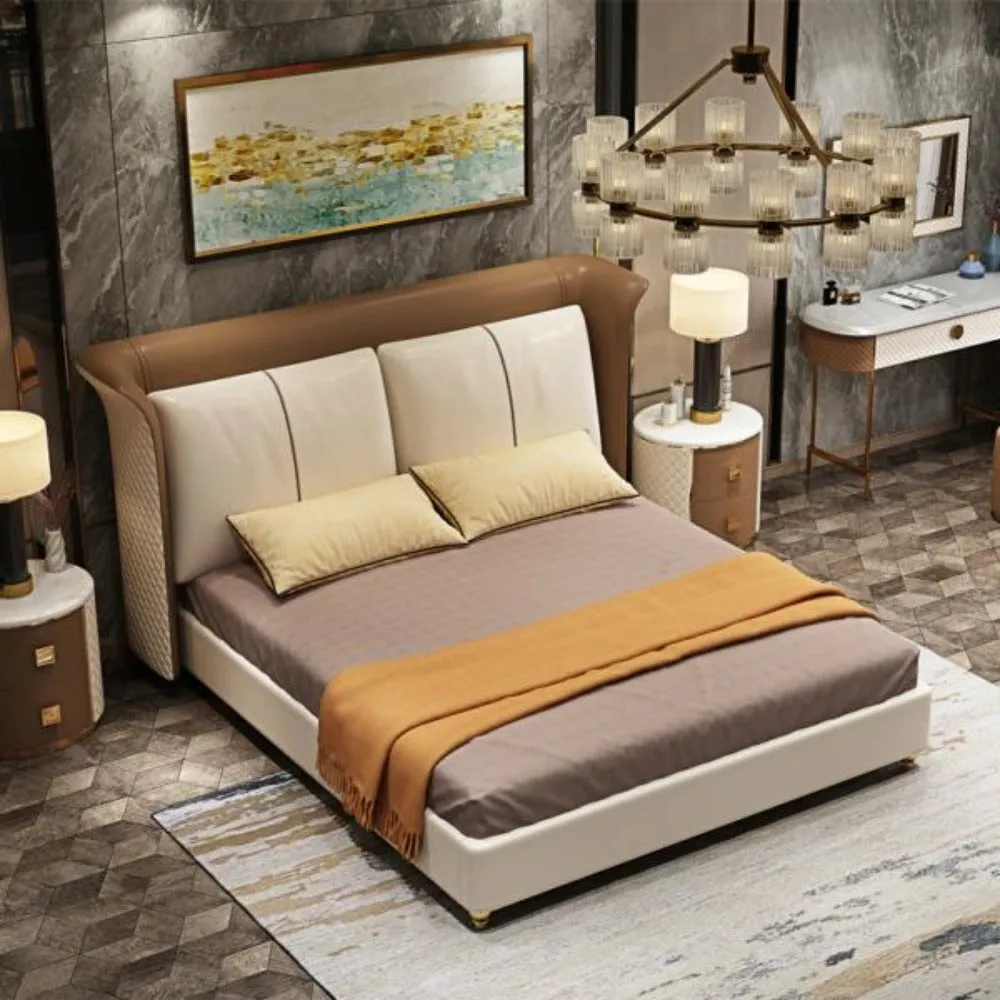 Macro Luxury Upholstered Bed In Leatherette