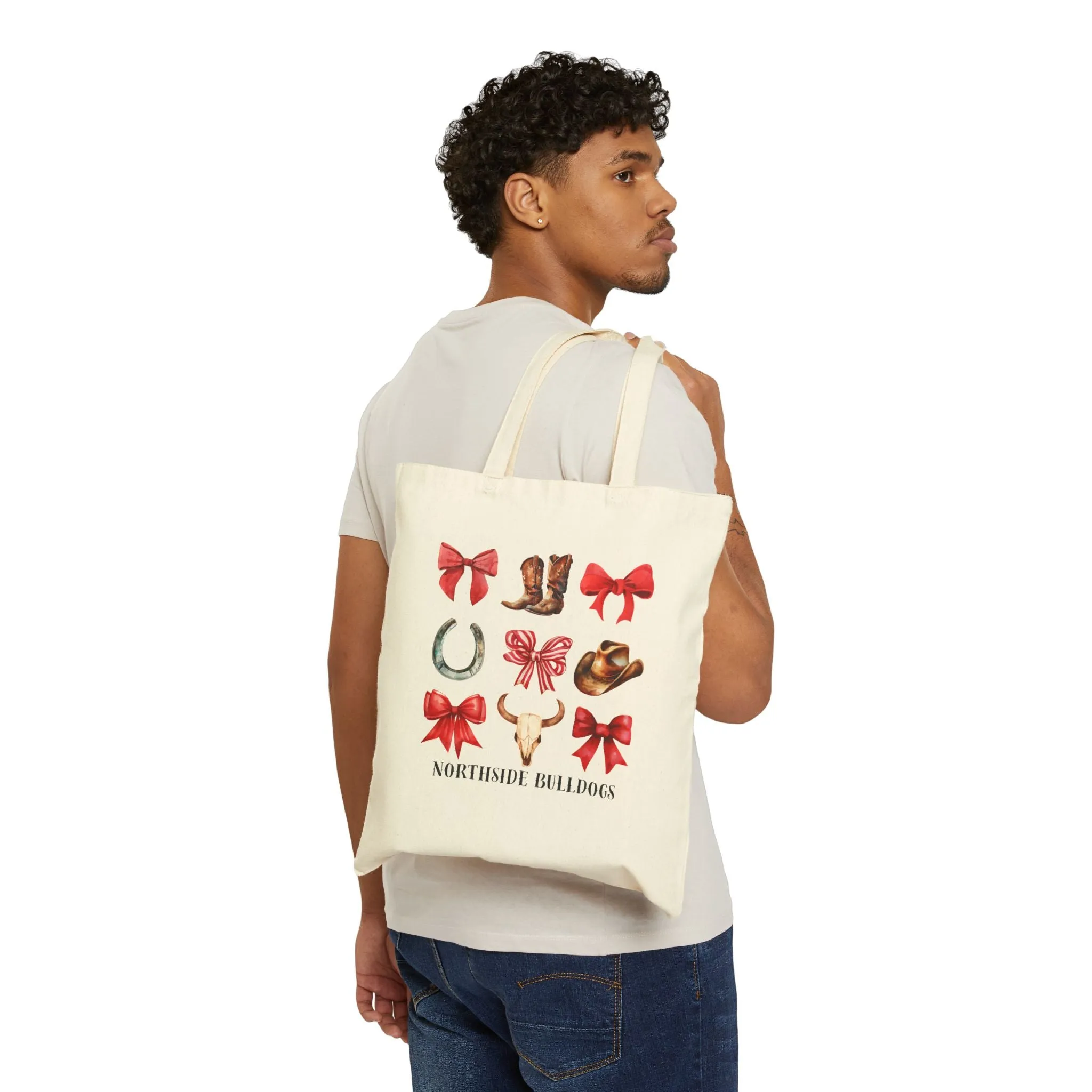 Northside Bulldogs Cotton Canvas Tote Bag