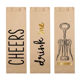 PAPER WINE BAGS - CHEERS ASSORTMENT