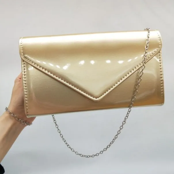 Patent  effect evening bags