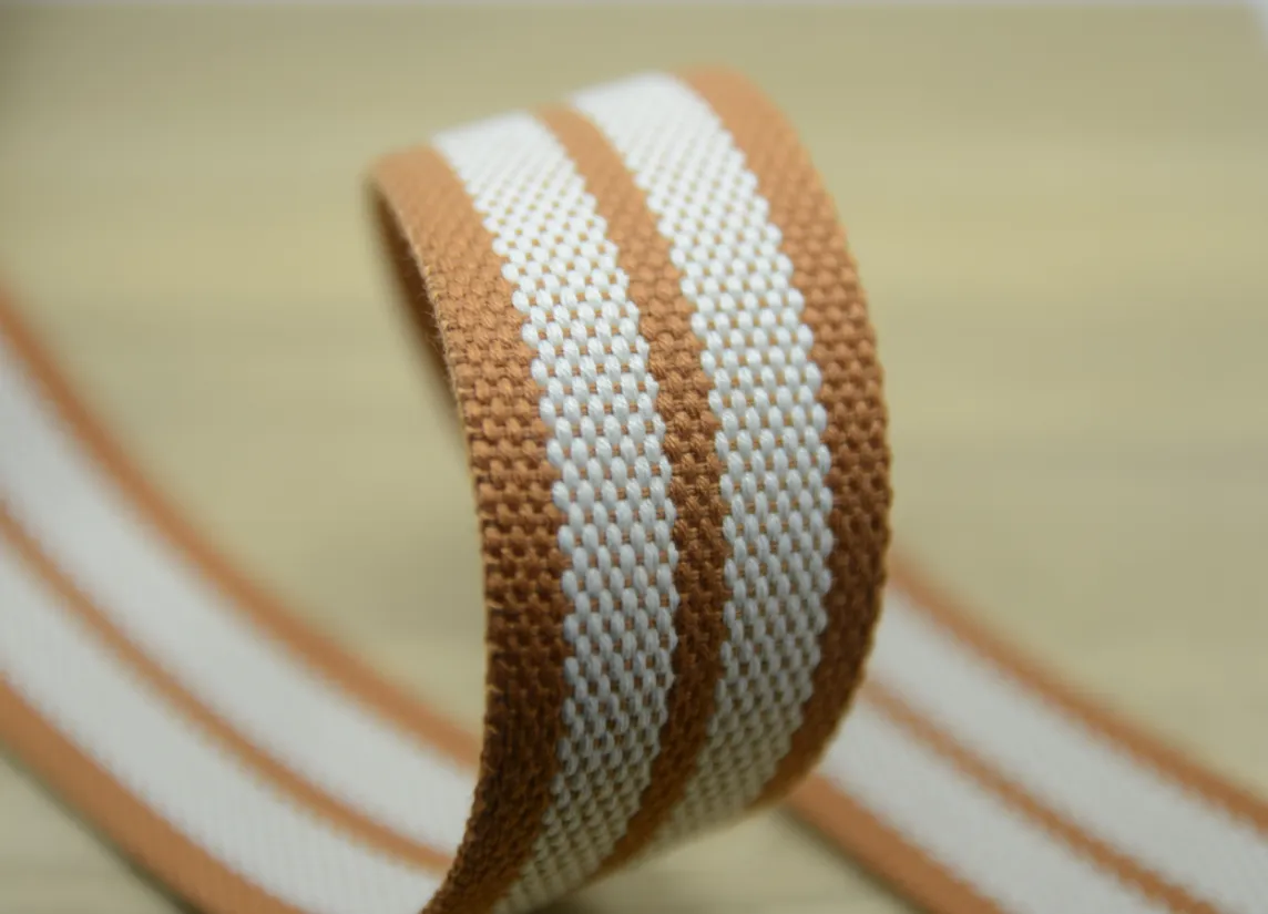 Striped Cotton Webbing,1.5 inch 38mm wide cotton webbing  ,Multi color cotton webbing